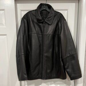 Men’s Claiborne Lambskin Leather Jacket in Black - Size XL